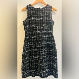 Black and White Boucle Dress